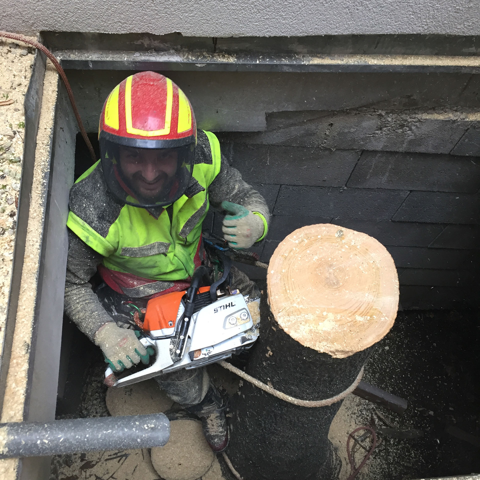 Arbeiten auf engstem Raum